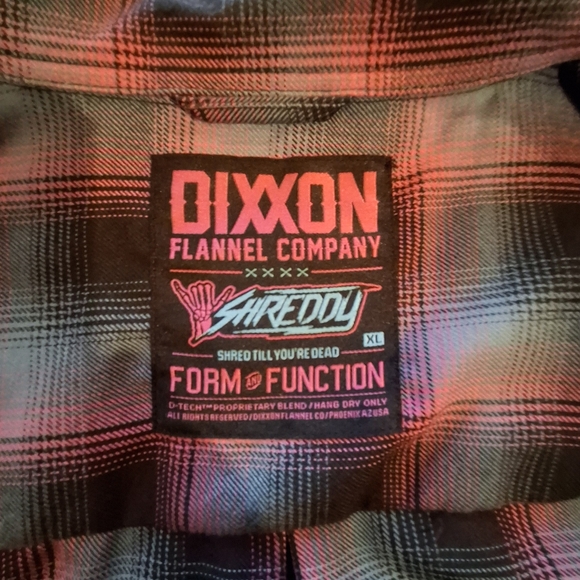 Mens Dixxon Shreddy Flannel XL Pink Blue Black - Picture 2 of 6